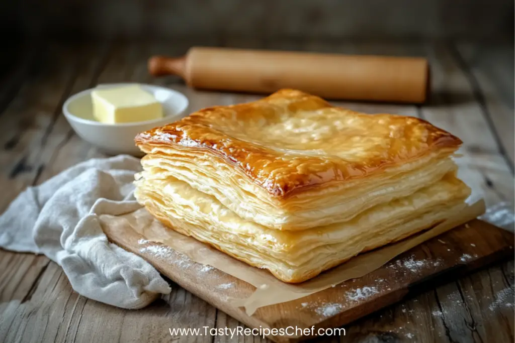 Making Pastries Homemade Puff Pastry: Flaky & Buttery - Tasty Recipes Chef