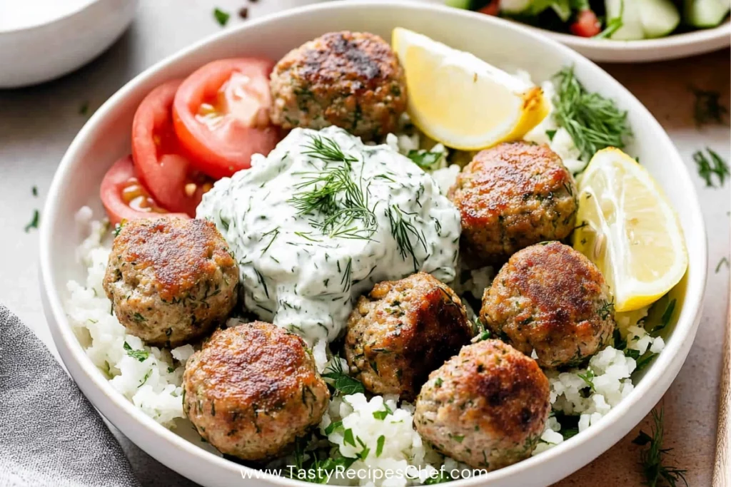 Healthy Greek Turkey Meatballs Recipe - Tasty Recipes Chef