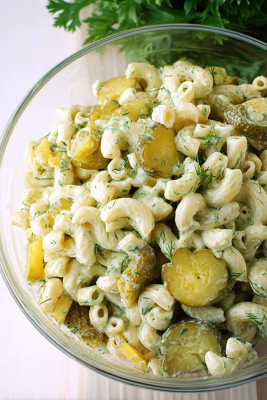 Macaroni Salad with Dill Pickles - Tasty Recipes Chef